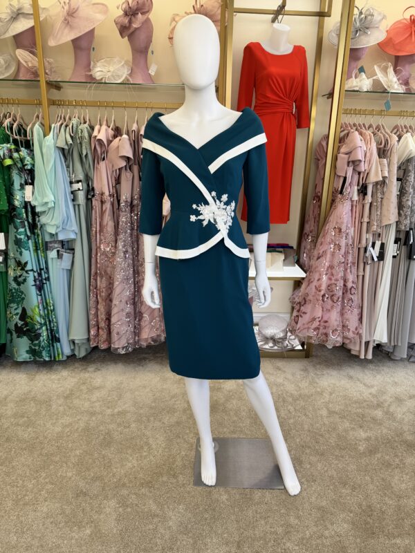 Condici Suit Dress Teal Ivory suit dress teal Ivory – Size 12